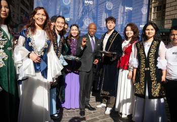 New York’s wall street hosted flag-raising ceremony for state flag of Kazakhstan