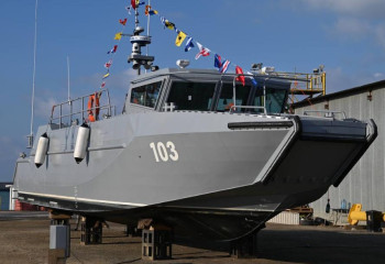 Новый катер «Шапшаң» впервые спустили на воду в морском порту Актау