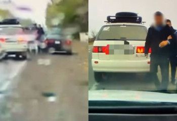 Алматы облысында ер адам полицейді көлігімен сүйреп кетті