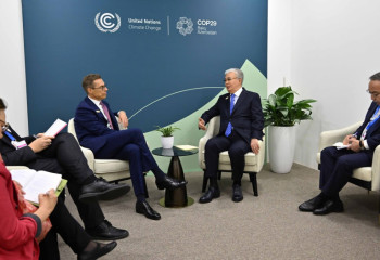 Касым-Жомарт Токаев встретился с Президентом Финляндии Александром Стуббом