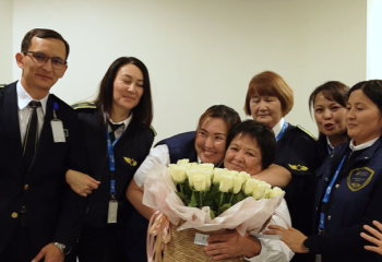 Астана әуежайында 41 жыл жұмыс істеген еңбек ардагері зейнетке шықты