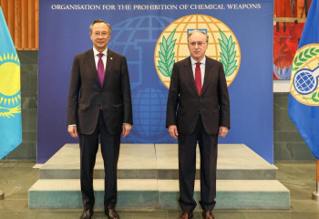 Ambassador of Kazakhstan presented his credentials to  Director-General of organization for  prohibition of chemical weapons