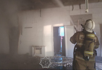 Пожар в банном комплексе ликвидировали огнеборцы Алматинской области