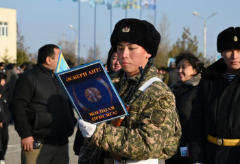 Церемонию военной присяги провели в Мангистау