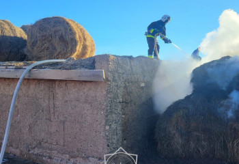 Спасатели ДЧС области Абай потушили 15 тонн горящего сена