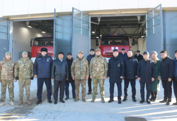 Глава МЧС Казахстана открыл новую пожарную часть в Атырауской области