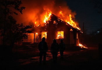 Әйел мен екі баласын өртеп жіберген ер адам өмір бойына сотталды