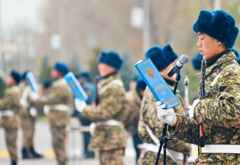 Қонаевта жас сарбаздар Отанына адал болуға ант берді