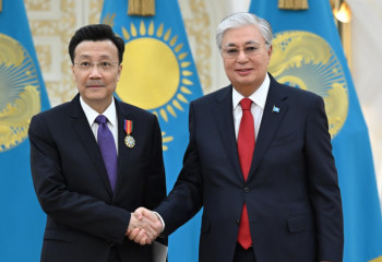 Kazakh President  receives Ambassador of China Zhang Xiao