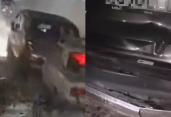 Пьяный водитель протаранил два авто и въехал в дерево в Павлодаре