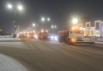 Астанада түнгі ауысымда қар тазалау жұмыстарына 700-ден астам техника жұмылдырылды