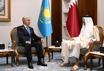 Касым-Жомарт Токаев встретился с эмиром Катара шейхом Тамимом бен Хамадом Аль Тани