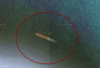 Силуэт затонувшего судна обнаружили близ Актау