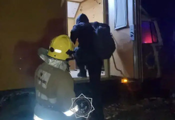 Алматы – Ташкент тасжолында автобус жолаушылары эвакуацияланды