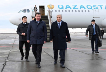 Kassym-Jomart Tokayev arrives in  Aktobe region