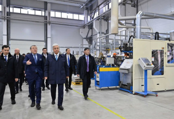 Глава государства посетил индустриальную зону «Талдыкорган»
