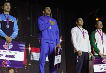 Өзбекстан боксшысы тістеп алған Абылайхан Жүсіпов Азия чемпионы атанды