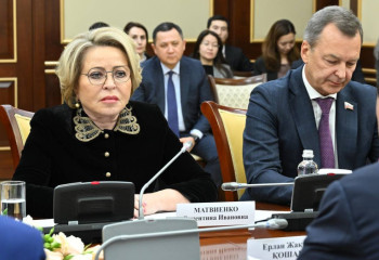 Koshanov, Matviyenko discuss inter-parliamentary cooperation in Majilis