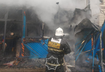 Пожарные Шымкента не допустили распространения огня в кафе