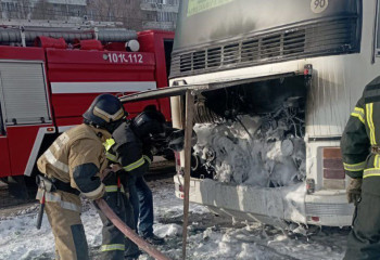 Оралда жолаушылар автобусы өртенді