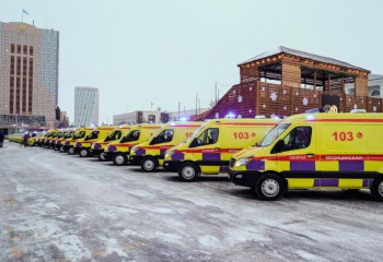 Елорданың жедел жәрдем автопаркі 50-ге жуық көлікпен толықтырылды
