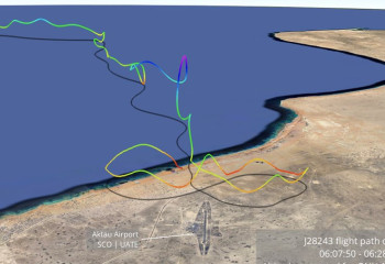 Флайрадар показал траекторию самолета, разбившегося близ Актау