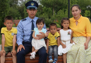 Түркістан облысында көпбалалы 100-ге жуық полицей қызмет атқарады