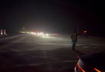 В Акмолинской области полиция организовала сопровождение автоколонн на трассах