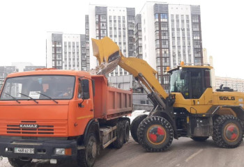 Астанадан бір түнде 3600 астам жүк көлігімен қар шығарылды