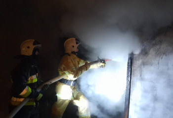 Абай облысында түн ішінде монша өртенді