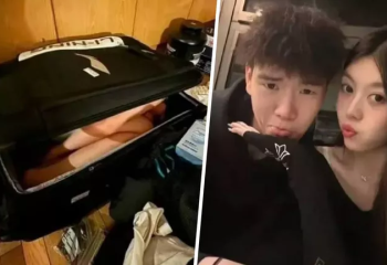 Девушка-азиатка тайком пробралась в отель, спрятавшись в чемодане