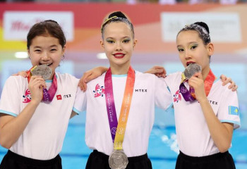 Синхронистки из Астаны завоевали пять медалей на мировом турнире в Дубае
