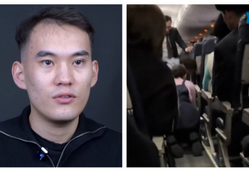 Студент ұшақ ішінде адам өмірін сақтап қалды