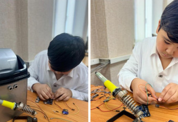 Школьник из Астаны изобрел умную мусорную корзину