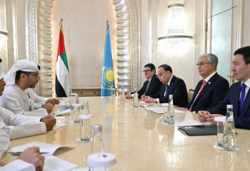 Kassym-Jomart Tokayev discusses prospects for cooperation with CEO of AD Ports Group