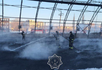 Петропавлда стадион өртеніп жатыр