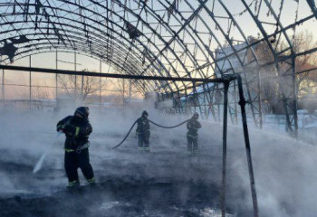 Стадион сгорел в Петропавловске