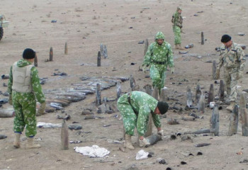 Kazakh military engineers cleared 4.5 million explosive devices during their mission in Iraq