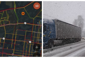 Снегопад в Алматы: коммунальные службы работают в усиленном режиме, а пробки достигли 10 баллов