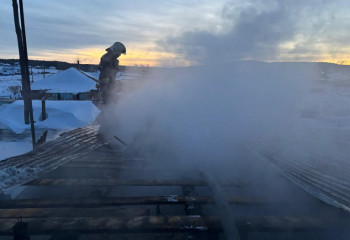 Ақмолада ауылдағы азық-түлік дүкені өртенді