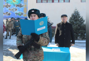 Алматыда Ұлттық ұлан қатары жас сарбаздармен толықты