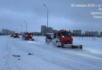 Астанадан бір түнде 54 мың текше метр қар шығарылды