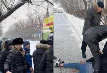 Петропавлда полицейлер талмасы ұстап қалған ер адамға көмек көрсетті