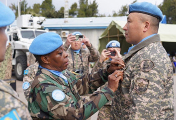 Голан жоталарындағы қазақстандық бітімгерлер марапатталды