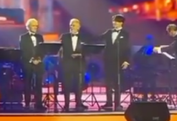 Димаш Кудайберген вошел в состав легендарного трио и исполнил My Way с Пласидо Доминго и Хосе Каррерасом