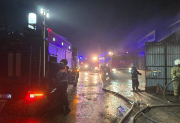 Алматы облысында өрт сөндірушілер кәсіпкерлердің мүлкін аман алып қалды