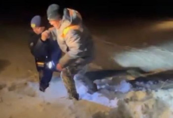 Қостанайда қарлы боранда адасып кеткен балықшы табылды