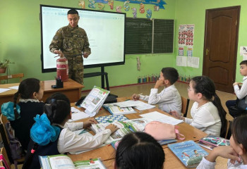 Мектептерде бірыңғай өрт қауіпсіздігі күні өткізілді