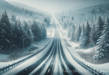 Снег и ухудшение видимости: водителей предупреждают об опасных условиях на дорогах