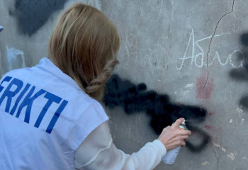 Түркістан облысында есірткі сайттарын жарнамалайтын 20-дан астам граффити жазба өшірілді